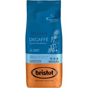 Bristot espresso decaffeinato | بريستو قهوة اسبريسو منزوعة الكافيين – 250 جرام