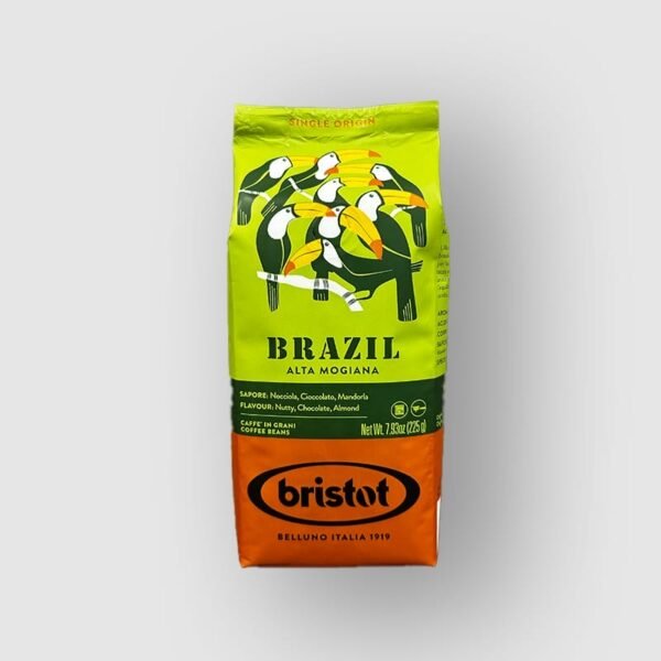 Bristot Brazil Whole Beans Coffee | قهوة اسبريسو برازيلية ألتا موجيانا 225 غ