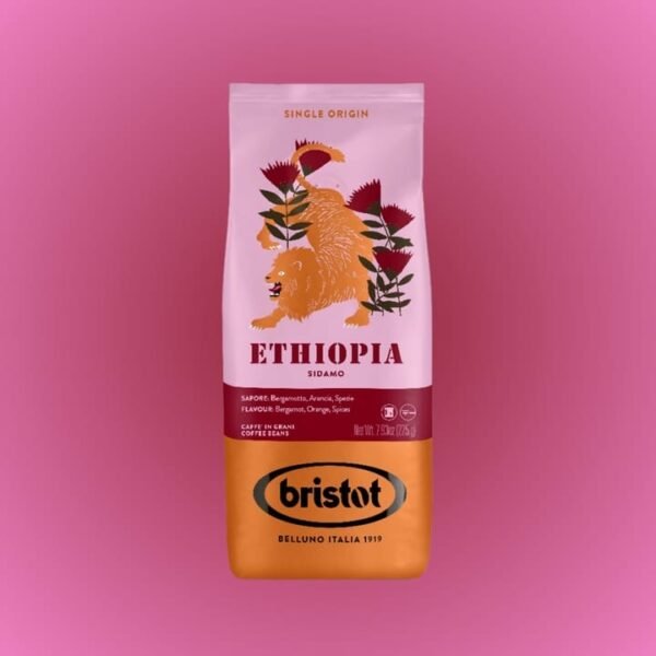 Bristot Single Origin Ethiopia Espresso Beans | بريستو قهوة إثيوبيا ذات الأصل الواحد 225 جرام