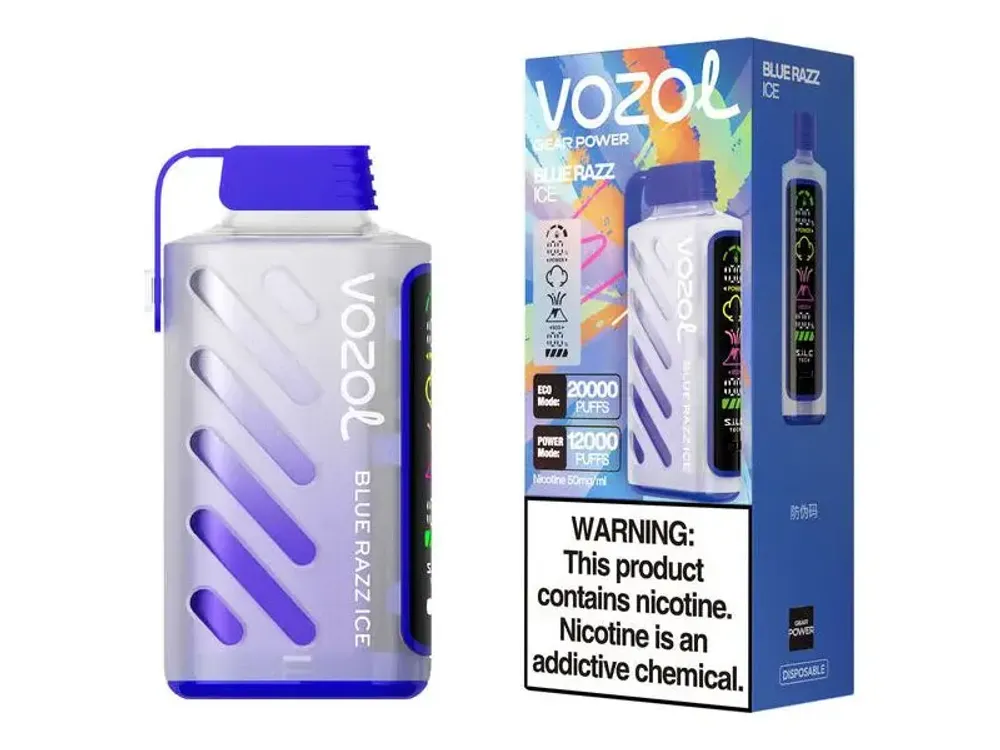 Second image of Vozol 20K Puff BlueRazz Ice 5%
