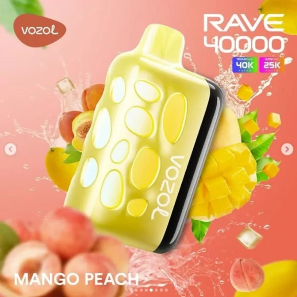 VOZOL RAVE 40K Mango peach 5% Nic