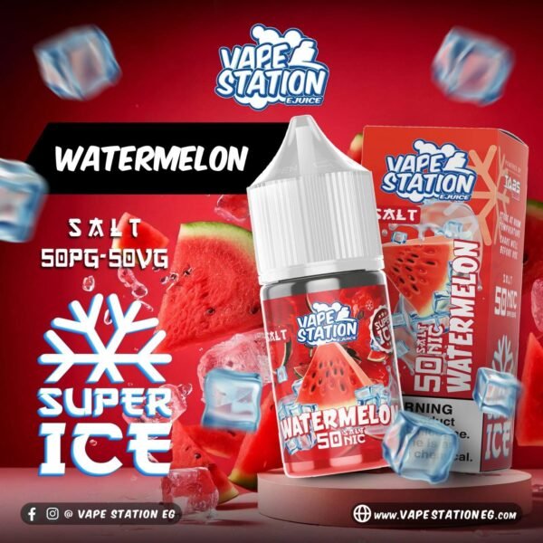Vape Station Salt بطيخ Super Ice | ڤيب ستيشن سولت