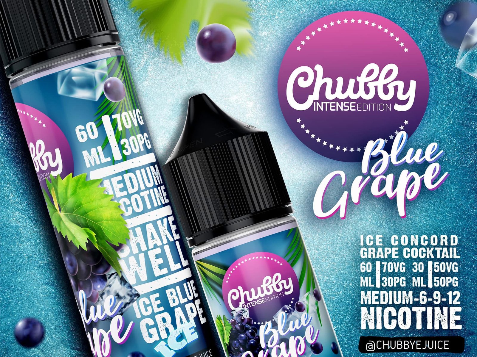 CHUBBY BLUE GRAPE ICE | شابي توت عنب