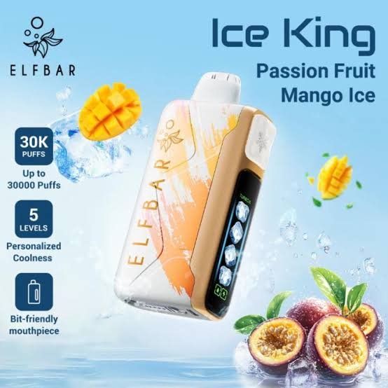 Elfbar Ice King 30K PASSIONFRUIT MANGO ICE Disposable | باشون فروت مانجا ساقع