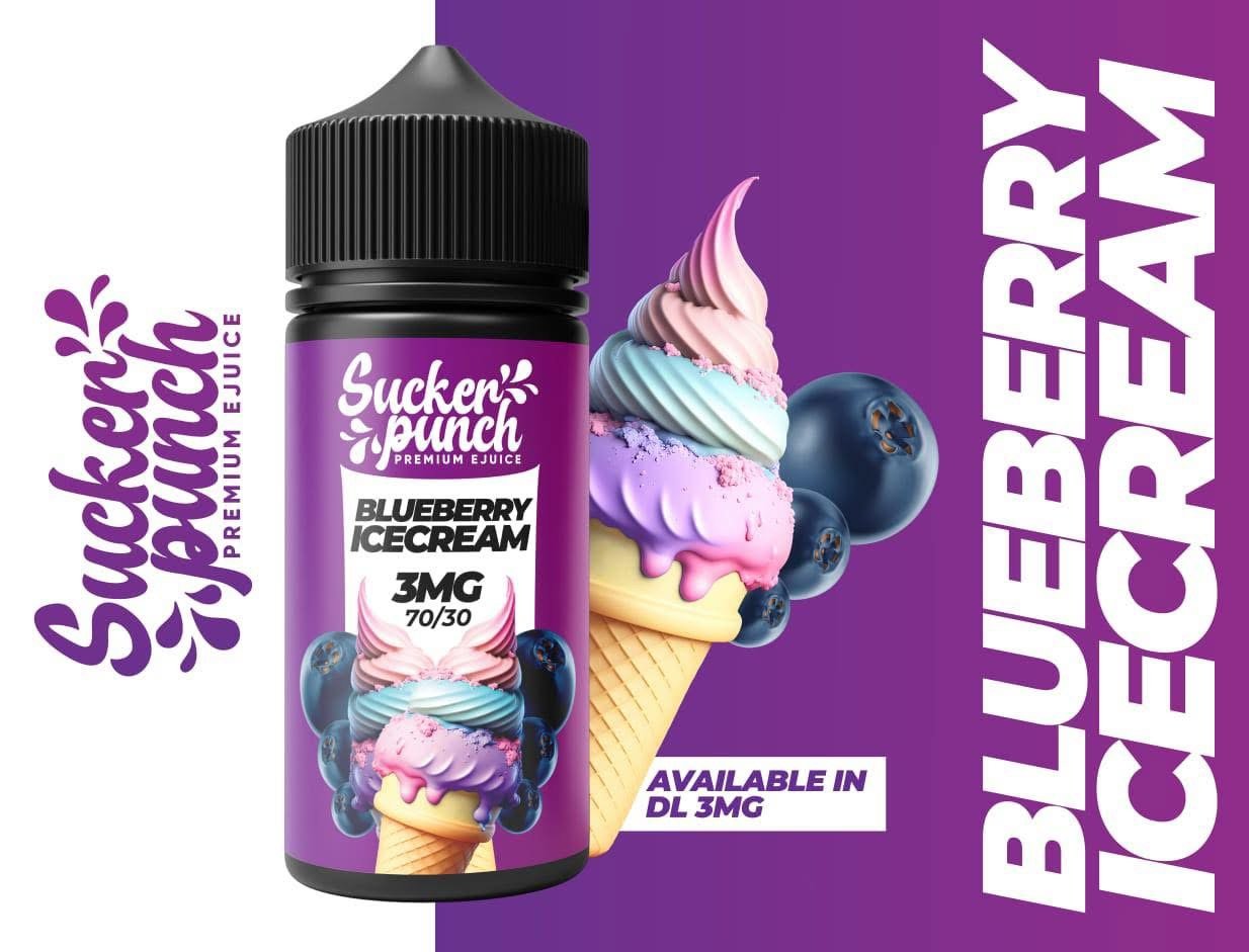 SUCKER PUNCH BLUEBERRY ICE CREAM | ساكر بانش ايس كريم توت