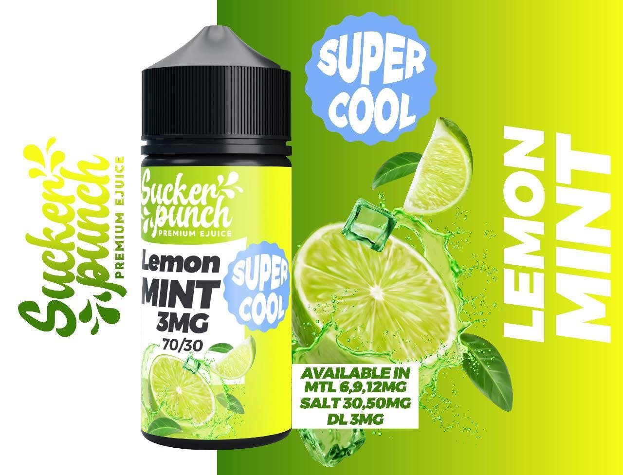 SUCKER PUNCH LEMON MINT SUPER COOL | ساكر بانش ليمون نعناع سوبر ايس