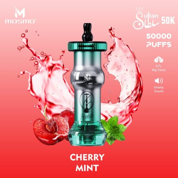 ELSULTAN DISPOSABLE 50K CHERRY MINT | ديسبوزبل السلطان ٥٠ الف نفس كرز نعناع